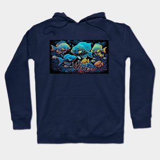 Underwater World 70's style Hoodie